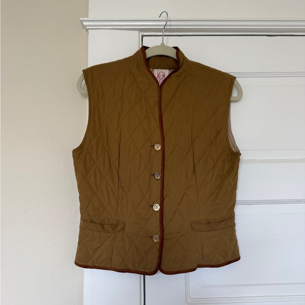 Loewe Tan Quilted Women's Vest